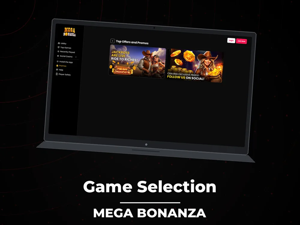 Mega Bonanza - Game Selection